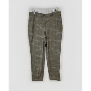 J Jill Pants Size 16 Gray Camo Ankle ‎ | Stretch Cotton Pull On Casual Trousers
